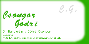 csongor godri business card