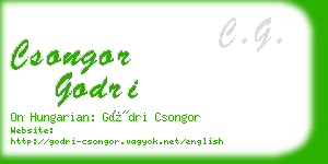 csongor godri business card